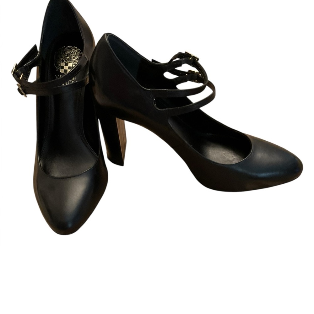 Vince Camuto Black Double-Strap Mary Jane Pumps - Picture 5 of 16